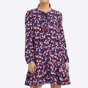 Draper James Purple Floral Long Sleeve Dress